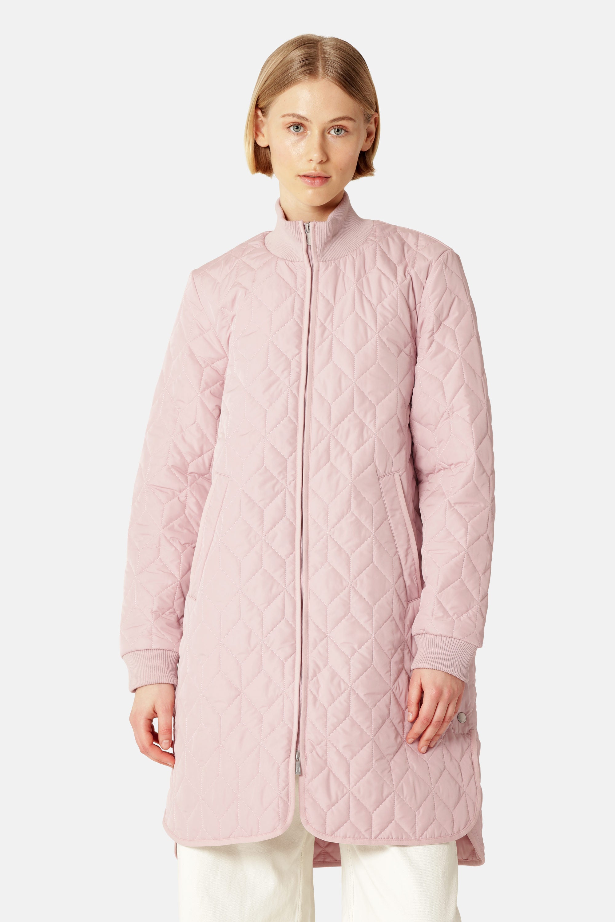 Lang Quiltet Jakke - Burnished Lilac